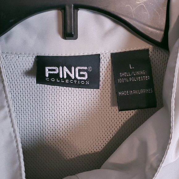 PING Mens Zip Front Golf Perf Jacket Sand Tan - Picture 4 of 6